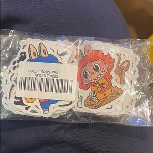 100 pack of labubu monsters, cartoon stickers nwt assorted pictures and styles